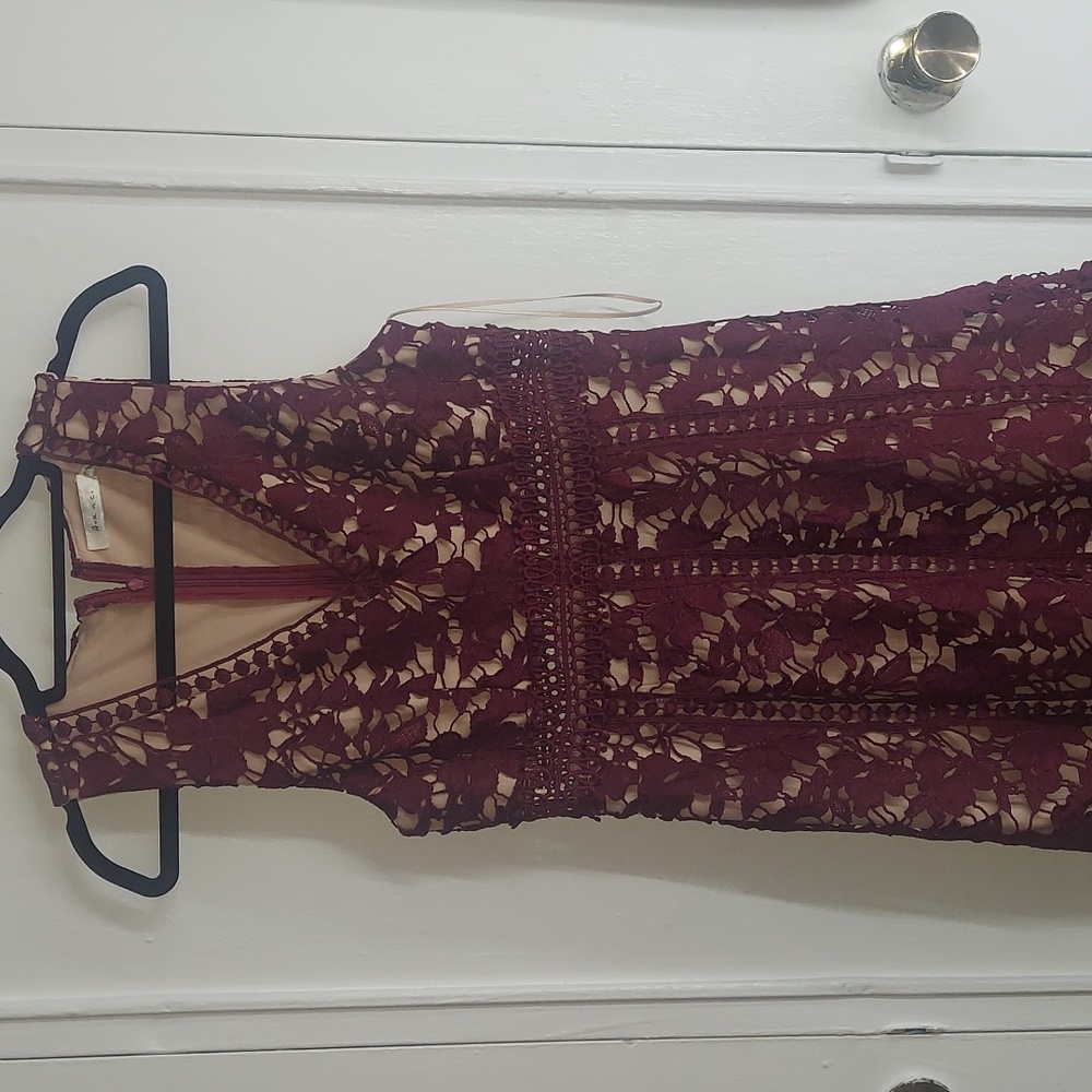 Burgundy dress